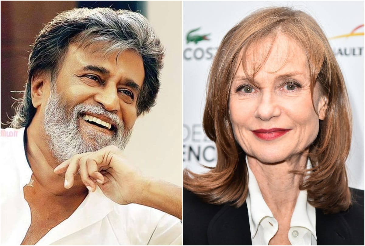 Rajinikanth with Golden Jubilee award Isabelle Huppert as Lifetime Achievement Award at IFFI