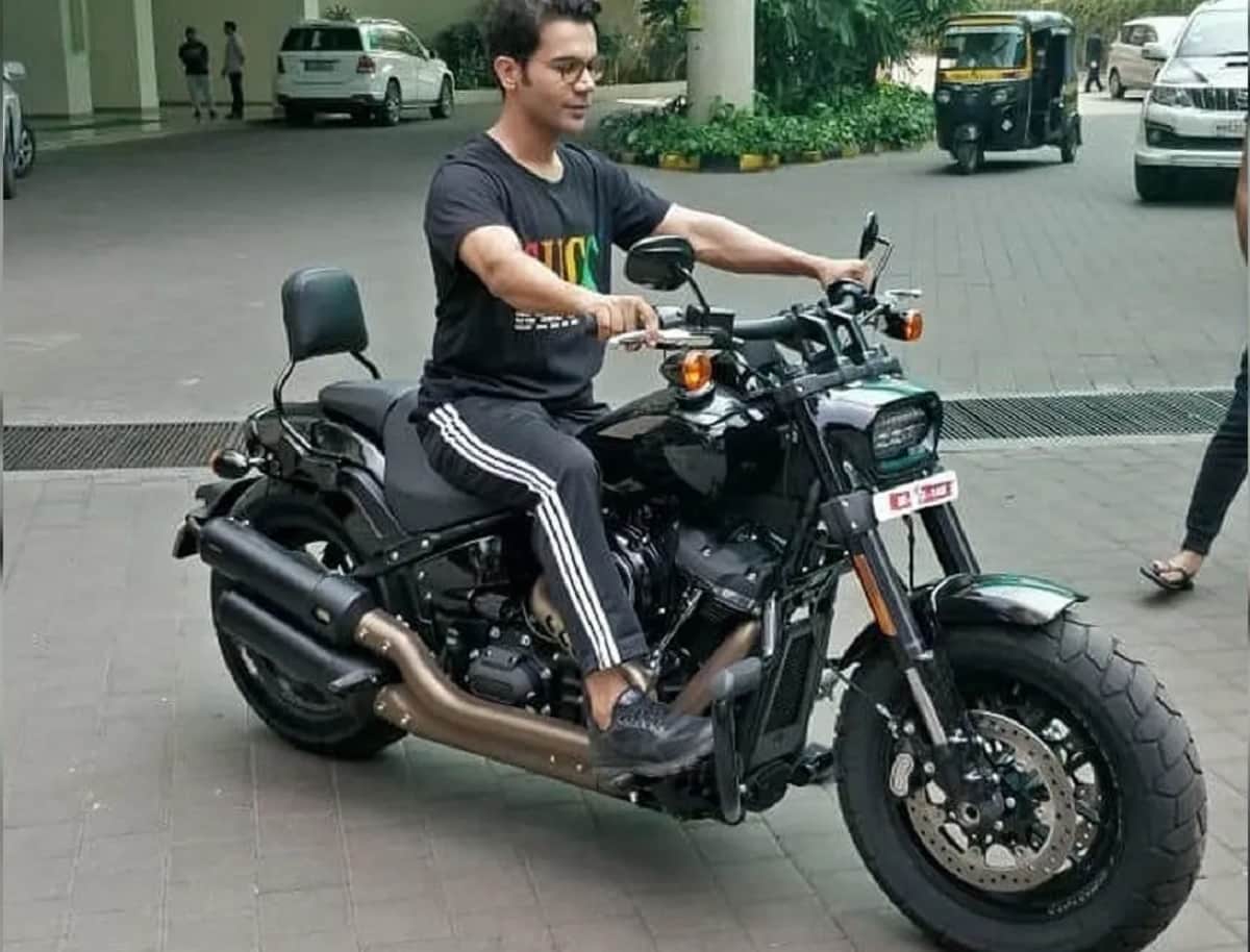 After Rajkumar Rao bollywood actress urvashi Rautela gifted harley davidson fat bob to his brother