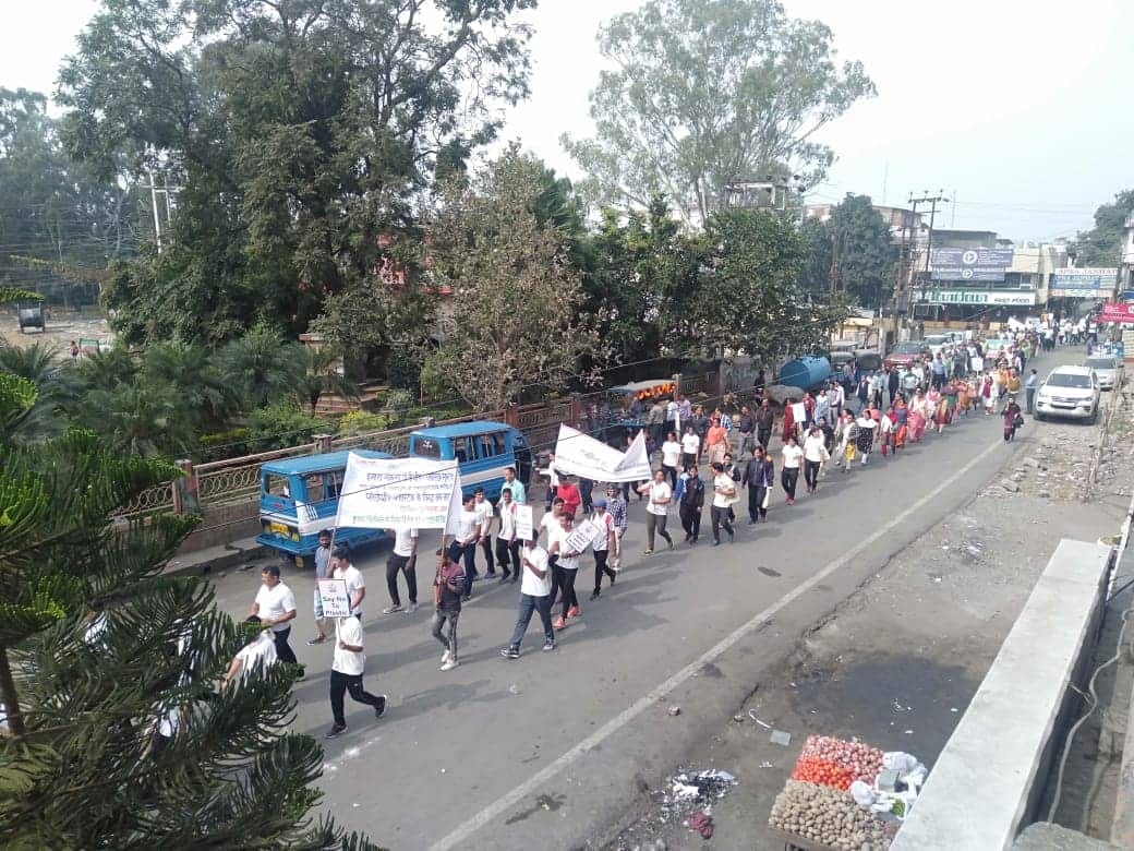 Dehradun: Police officers rally awareness campaign against polythene use