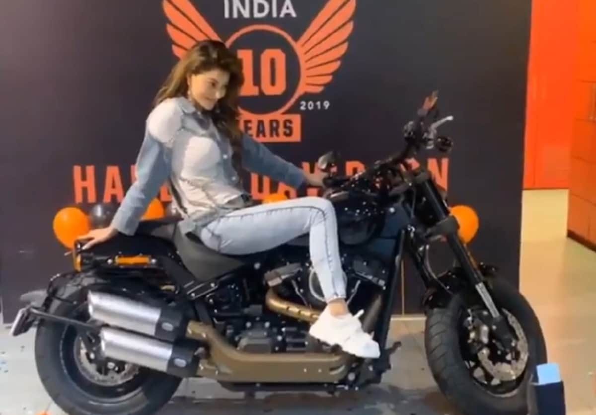 After Rajkumar Rao bollywood actress urvashi Rautela gifted harley davidson fat bob to his brother