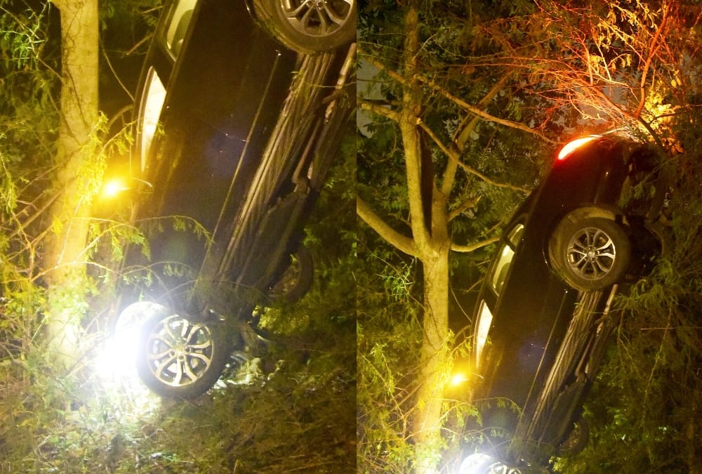 Luxary car got accident