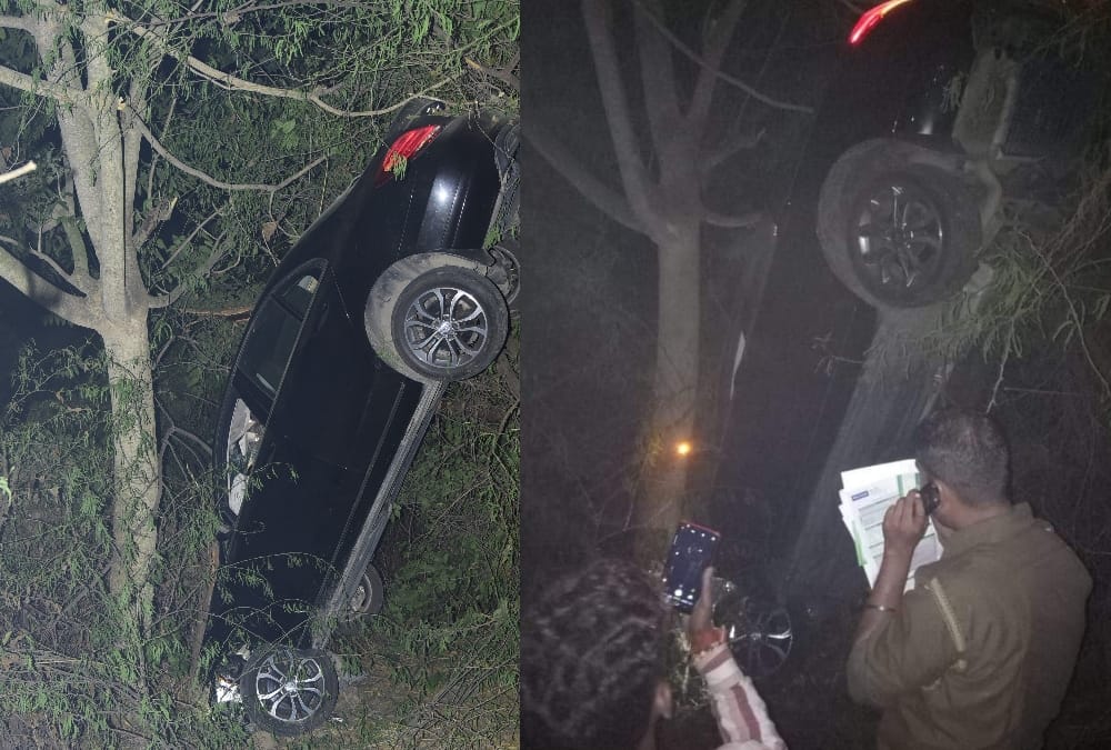 Luxary car got accident