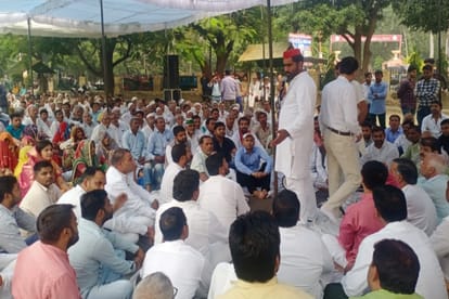 Farmers Protest in Meerut for Land compensation of Delhi- Meerut Express Way