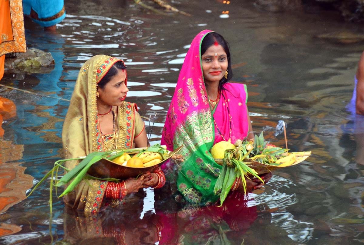 Chhath Puja on banks of Tavi River jammu kashmir