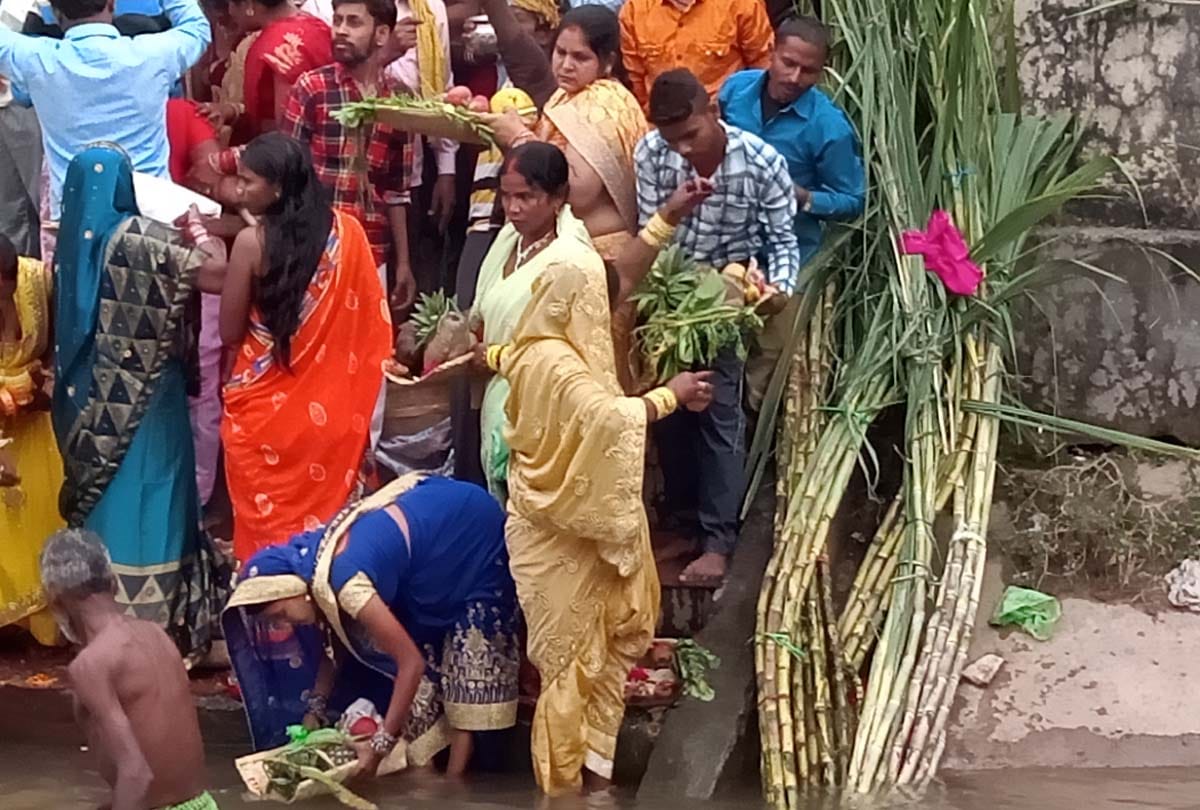 Chhath Puja on banks of Tavi River jammu kashmir