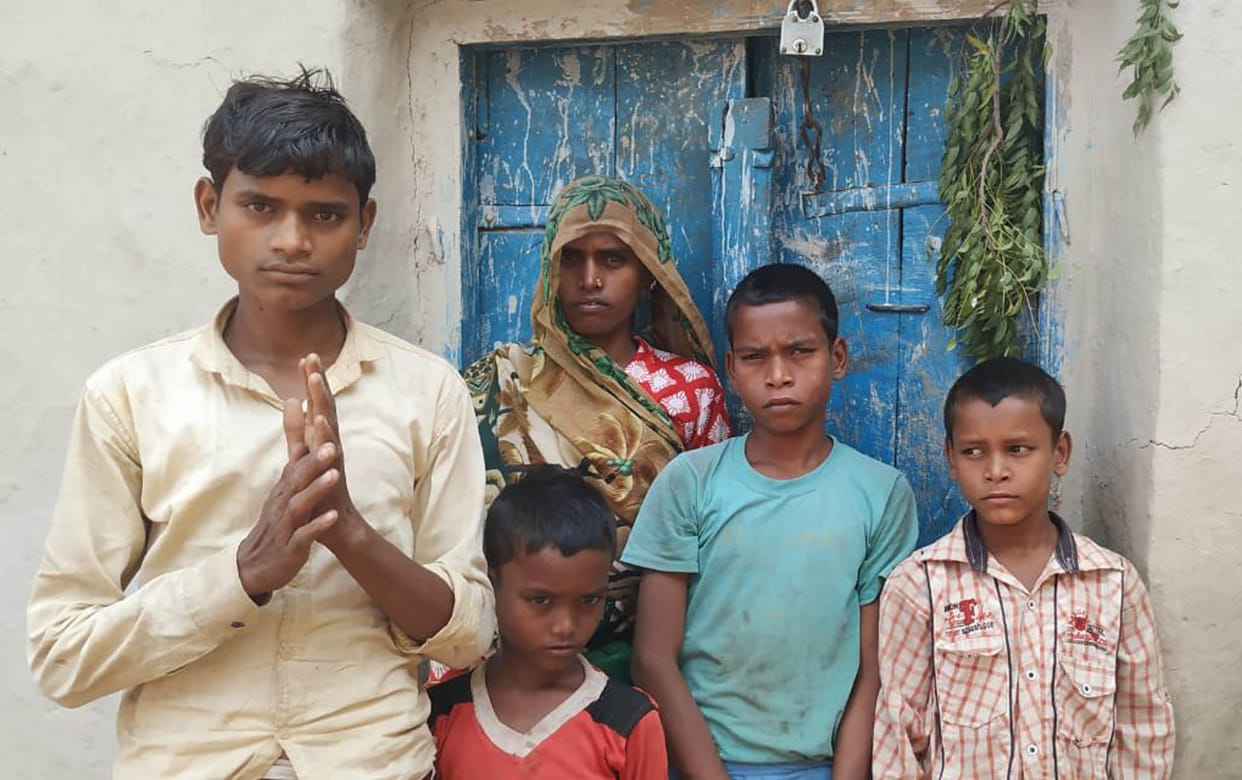 After the death of husband and mother-in-law, the widow camped in the field