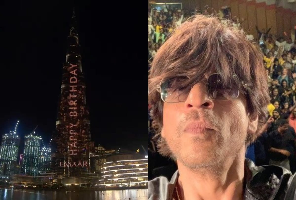 Shah rukh Khan birthday Dubai celebrates his birthday with his name on Burj Khalifa
