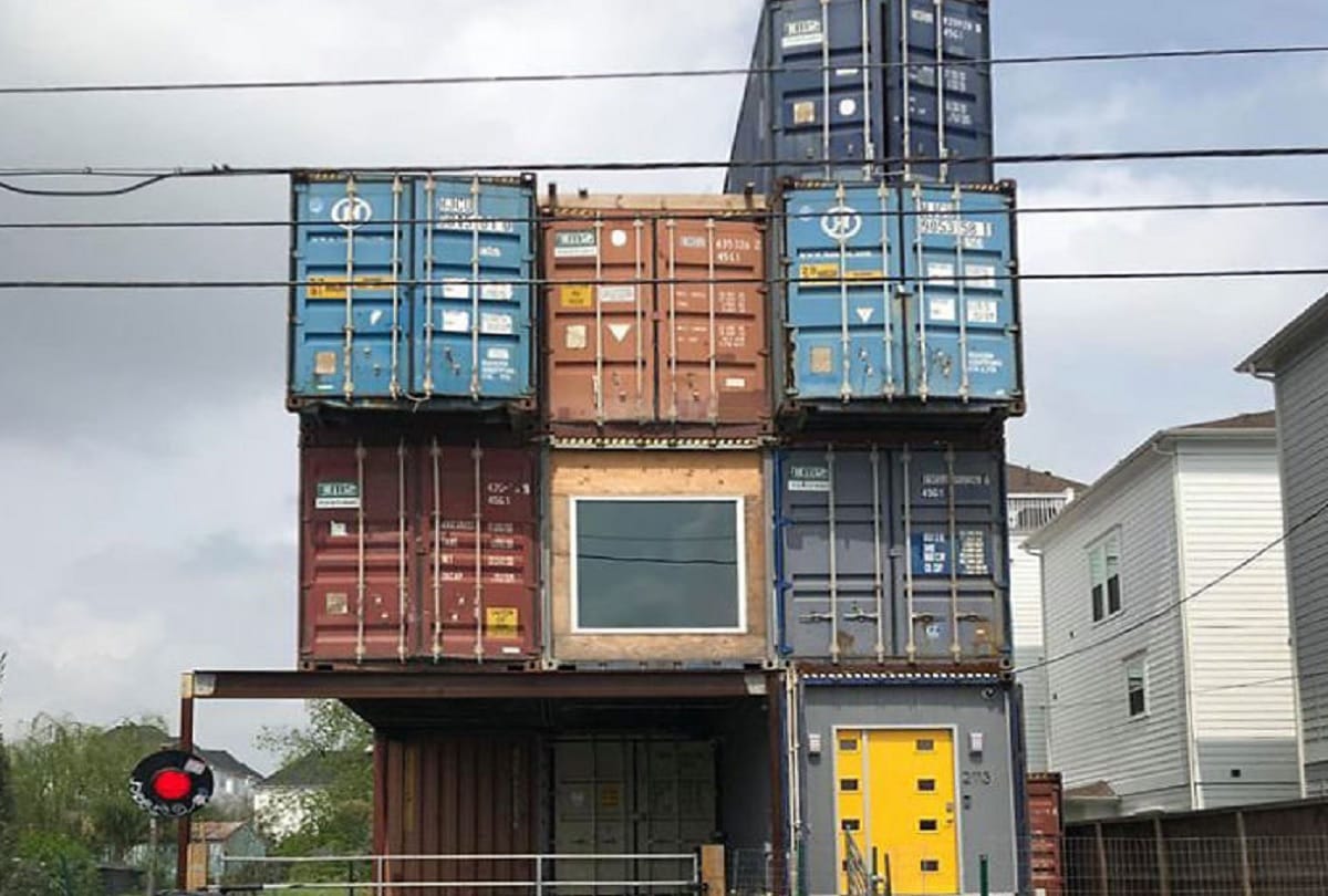 Man Builds 3 storey Dream Home from 11 Shipping Containers in Houston Texas