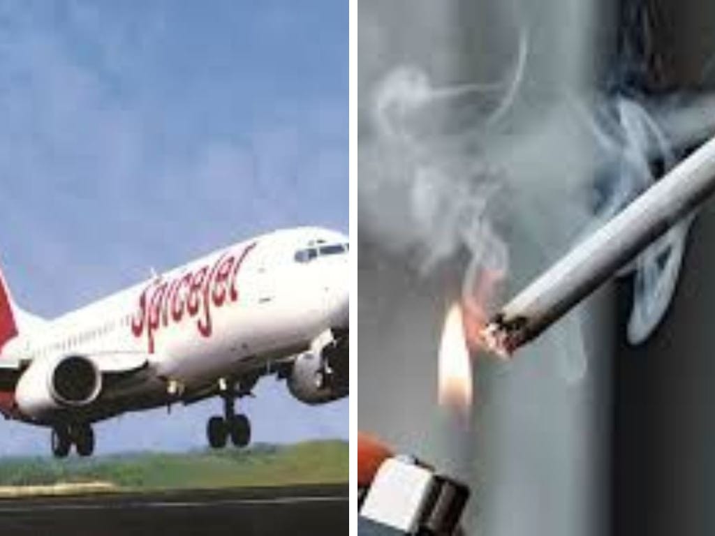 passenger arrested due to smoking sigret in flite