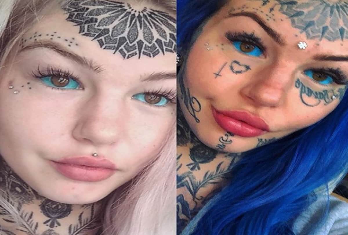 Dragon girl goes blind for three weeks after getting excruciating blue tattoos on her eyeballs
