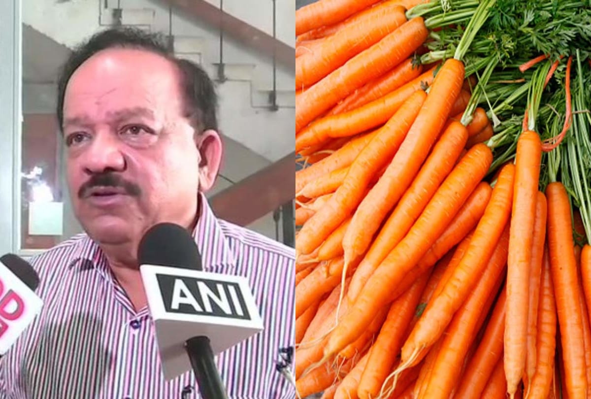 harshvardhan vajpayee health minister tweet eating carrot for good health