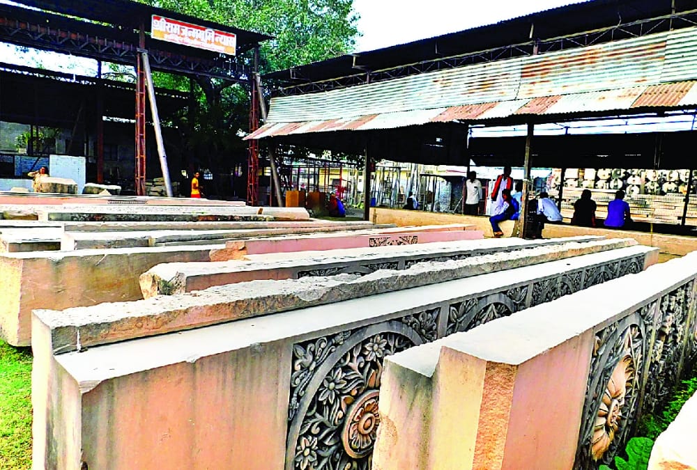 Stone cutting work stops in ram mandir ayodhya