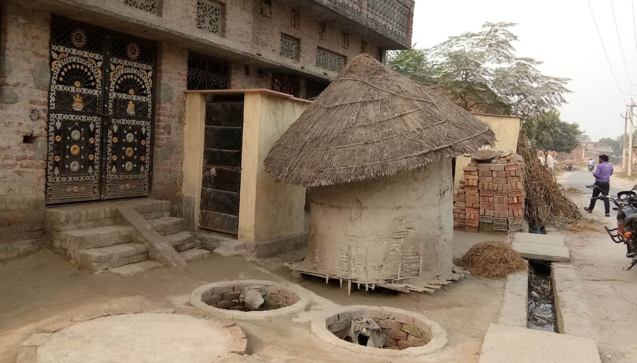 Responsible forgot to cover the toilet pits