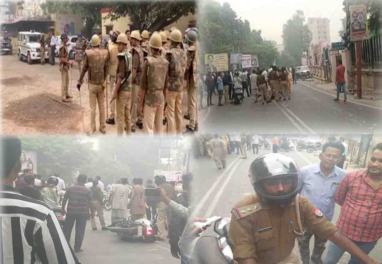 dispute between lawyers and police in kanpur
