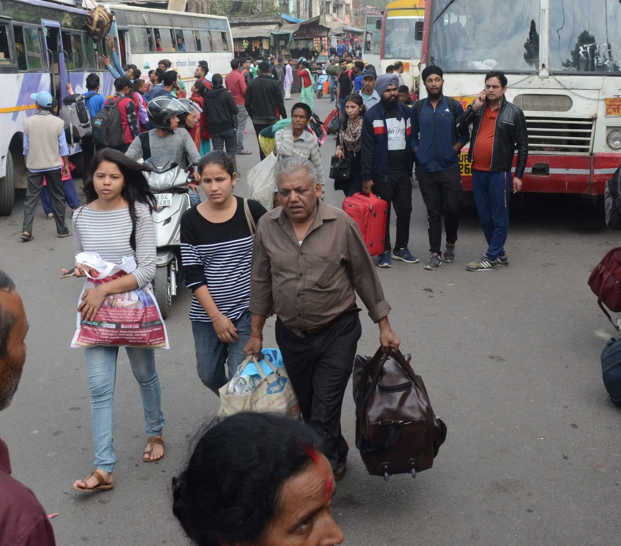 Buses stopped again, made them wait for hours