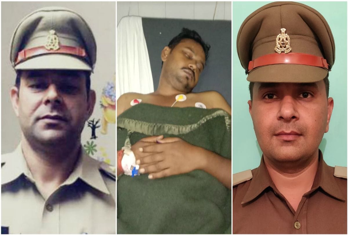 UP police officer save injured man life by blood donate in agra
