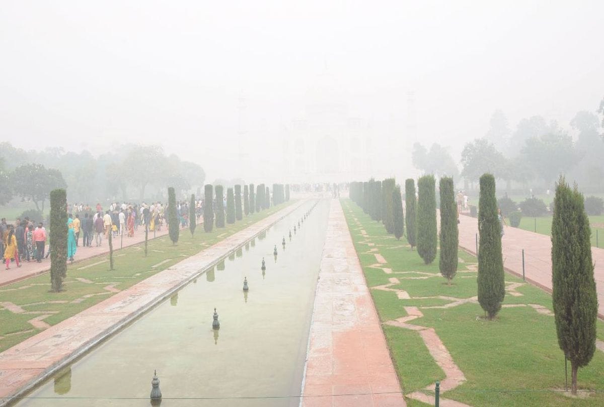 agra weather change after pollution reduction