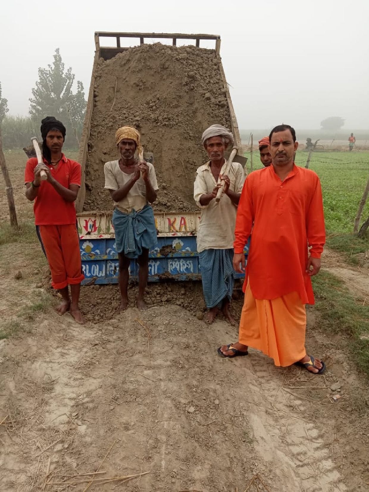 Villagers collected funds and built road