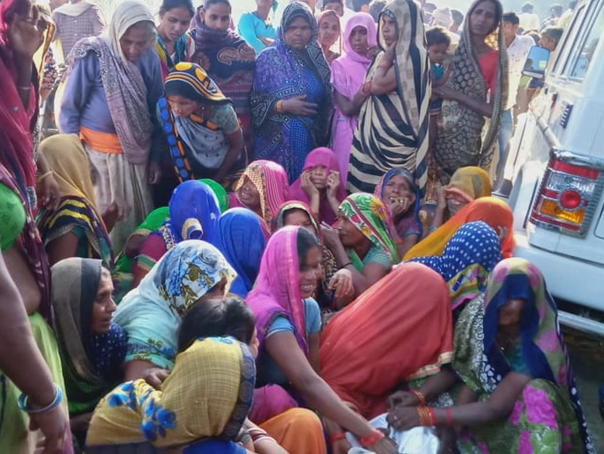 A villager returning from a feast dies after falling in a drain