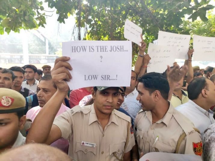 Delhi Police Personnel attending protest against lawyers, could be reach more at ITO PHQ