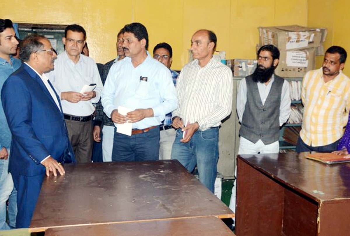 Assembly Secretariat reopen in Jammu. Speaker nirmal singh inspects Assembly Secretariat