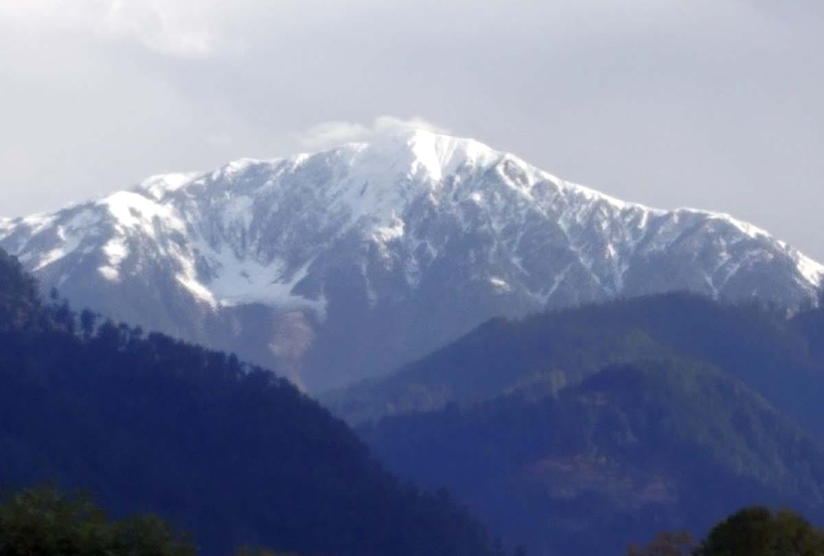 snowfall in Ashapati and Kailash mountain Bhaderwah of Jammu Kashmir