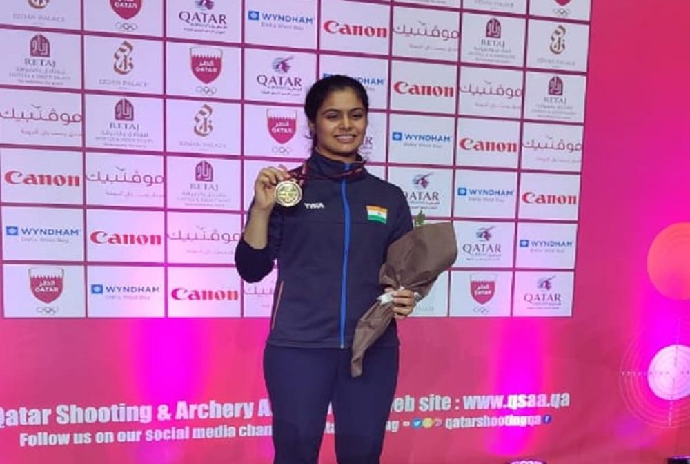 Manu Bhaker win gold in Shooting World Cup in 10m Air Pistol