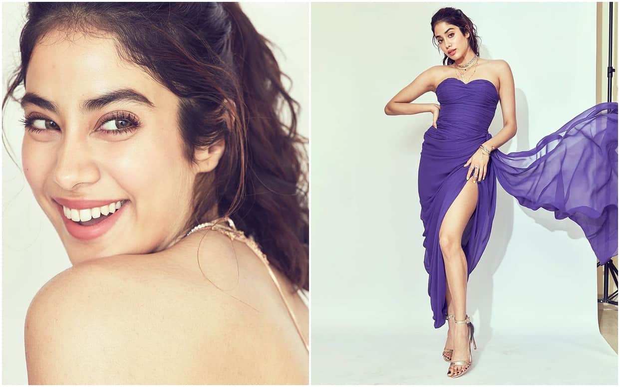 Janhvi Kapoor Looks Gorgeous In blue Gown Fans Commenting on her pics