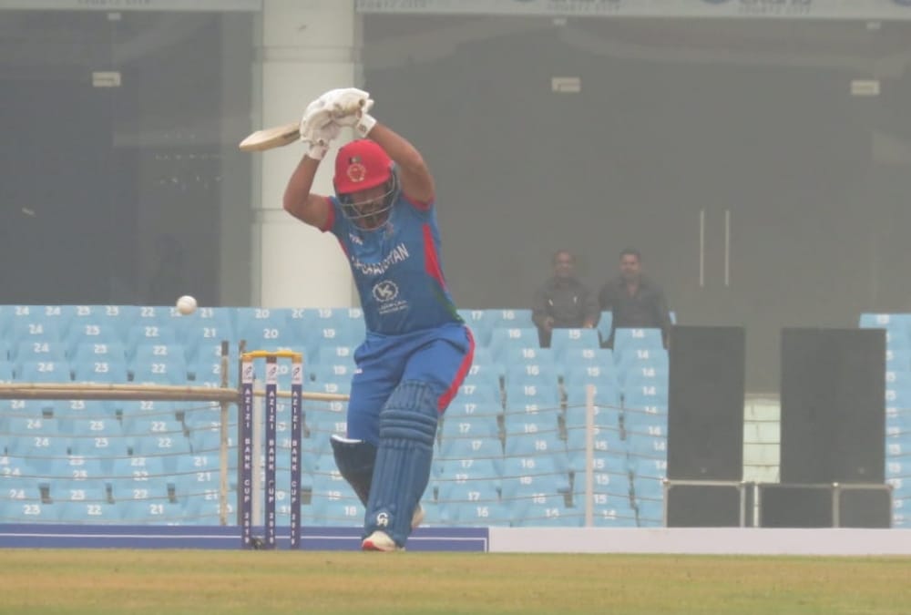 Sher Khan cheers Afghanistan team in Lucknow.
