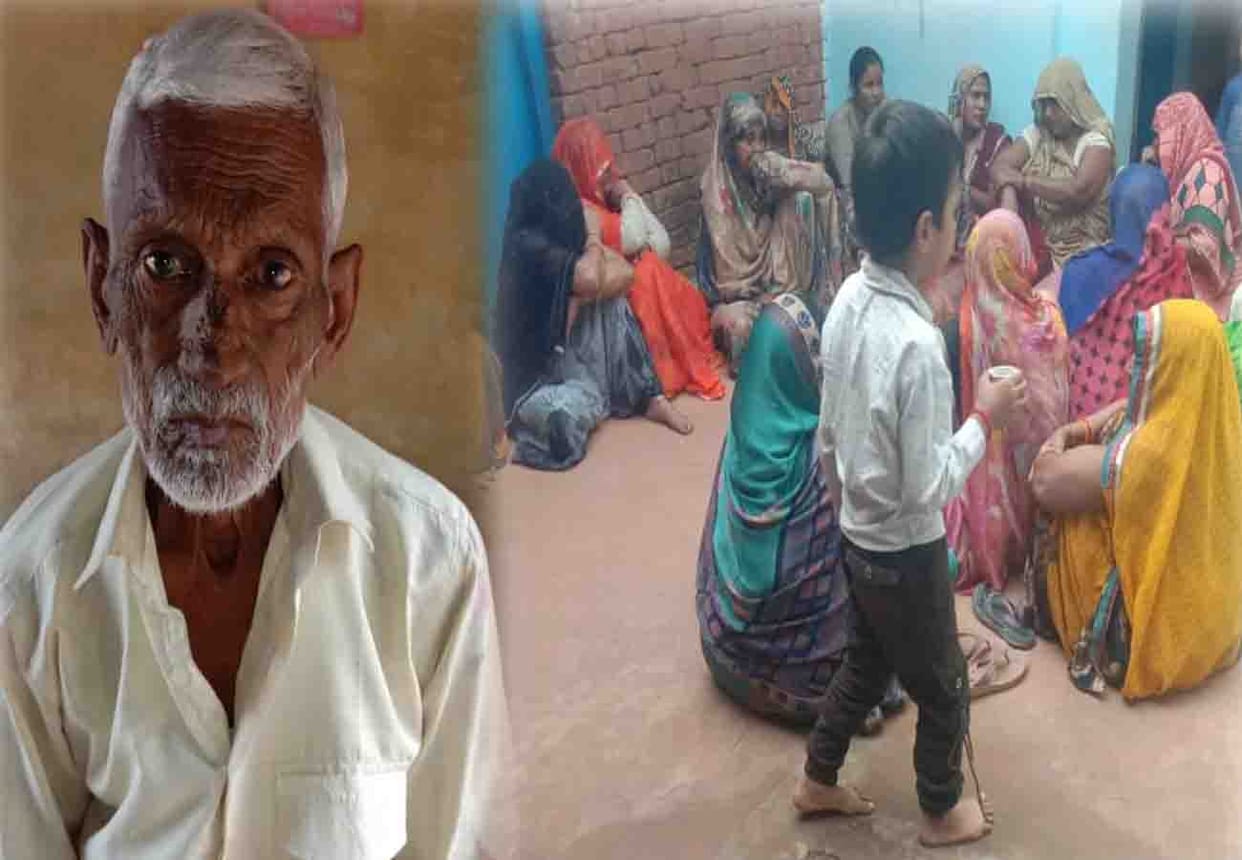 road accident in jalaun, one died and three injured