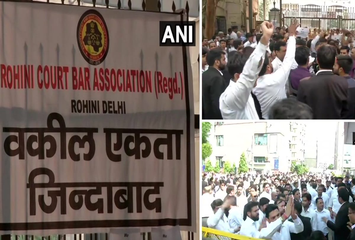 delhi live update lawyers protest outside courts police officers meet lg baijal all update of day
