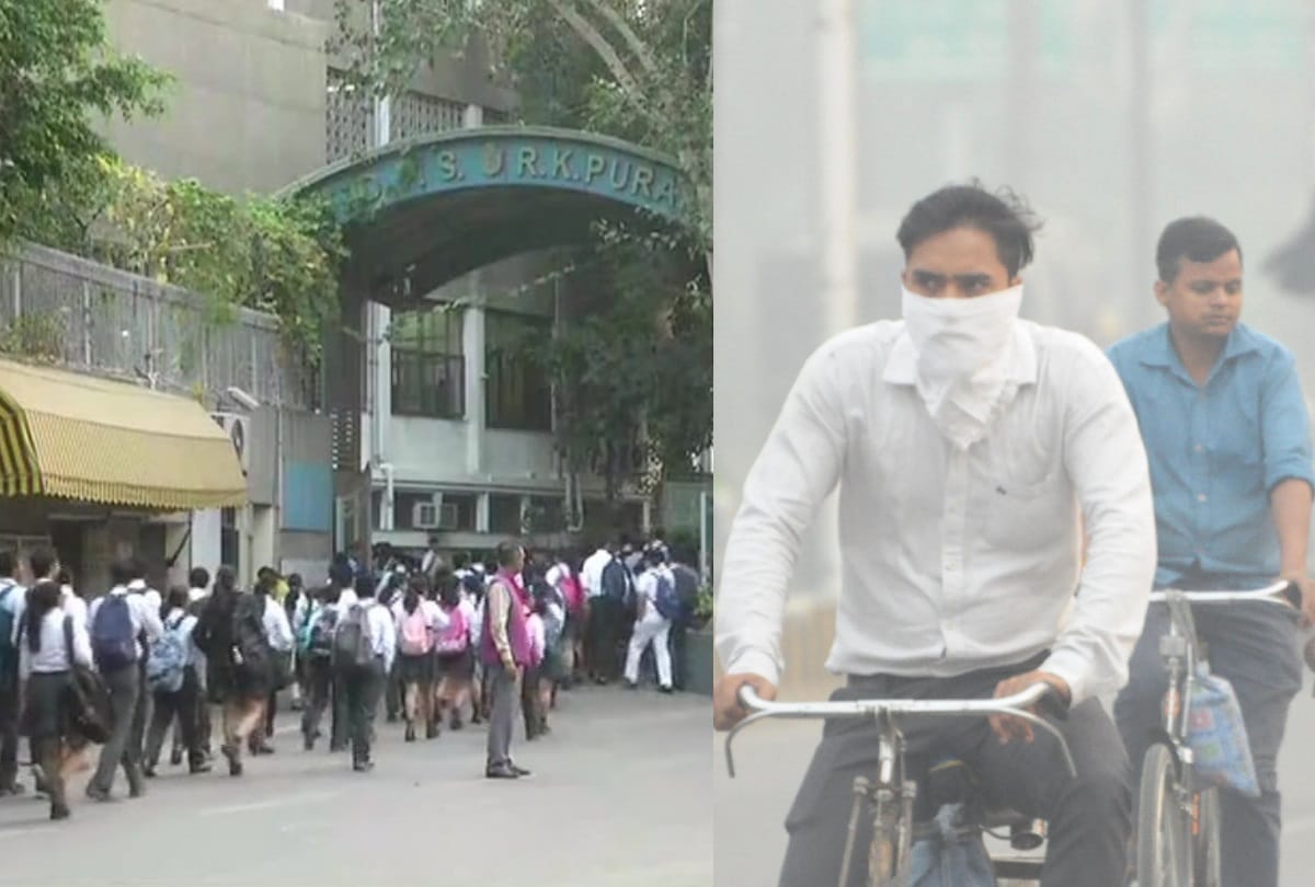delhi air quality improves to poor level from very poor school open in delhi ncr