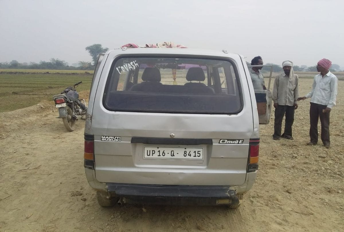 School Van Turn over in Jasrana Firozabad on Wednesday morning