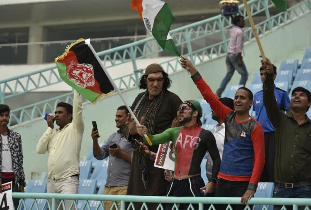 Sher Khan cheers Afghanistan team in Lucknow.