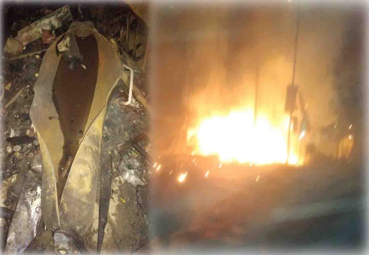 fire caught in Five shops in ghatampur