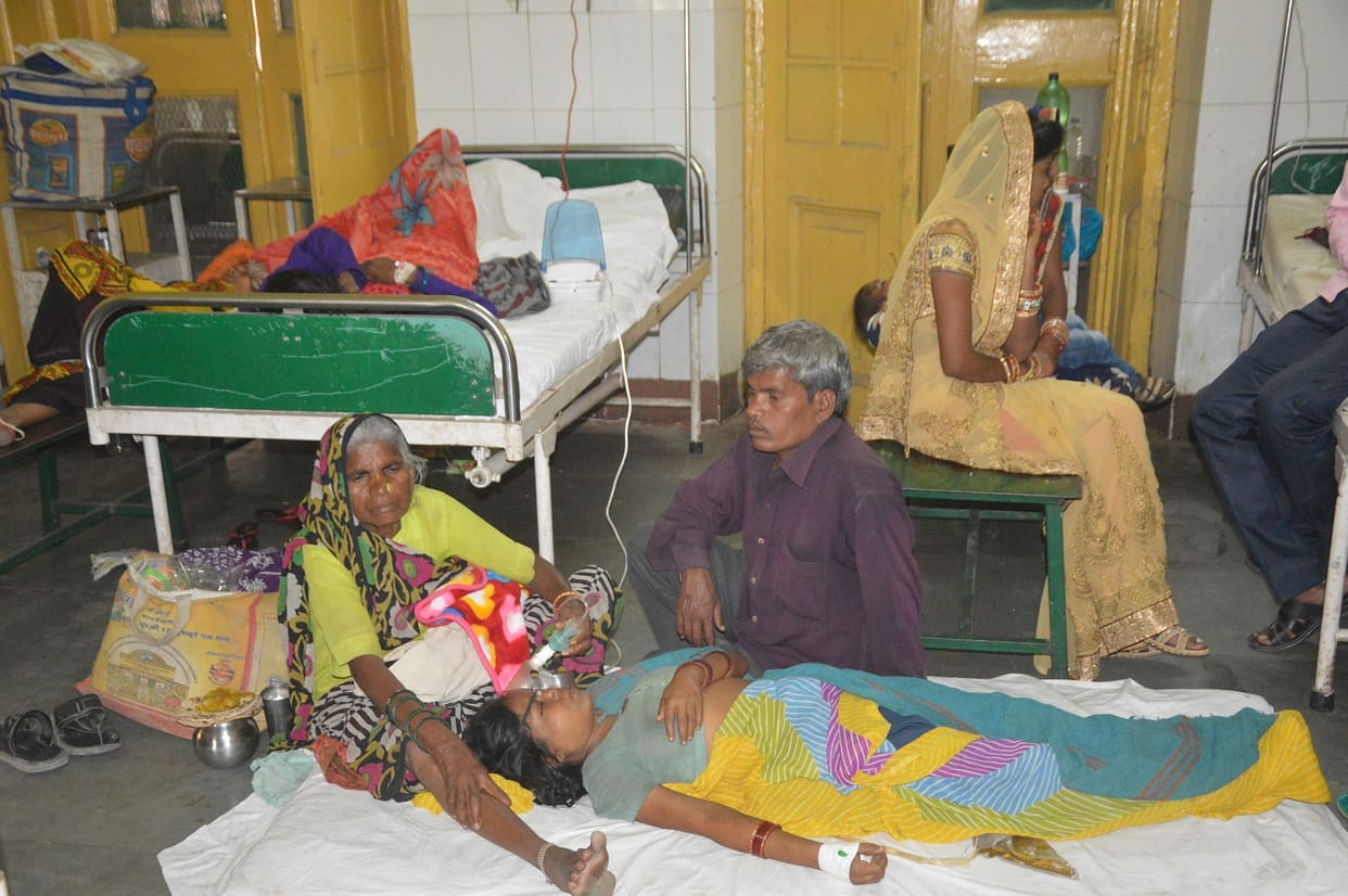 Treatment on the ground in district hospital