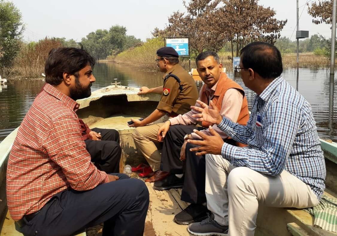 DM and SP reached university by boat