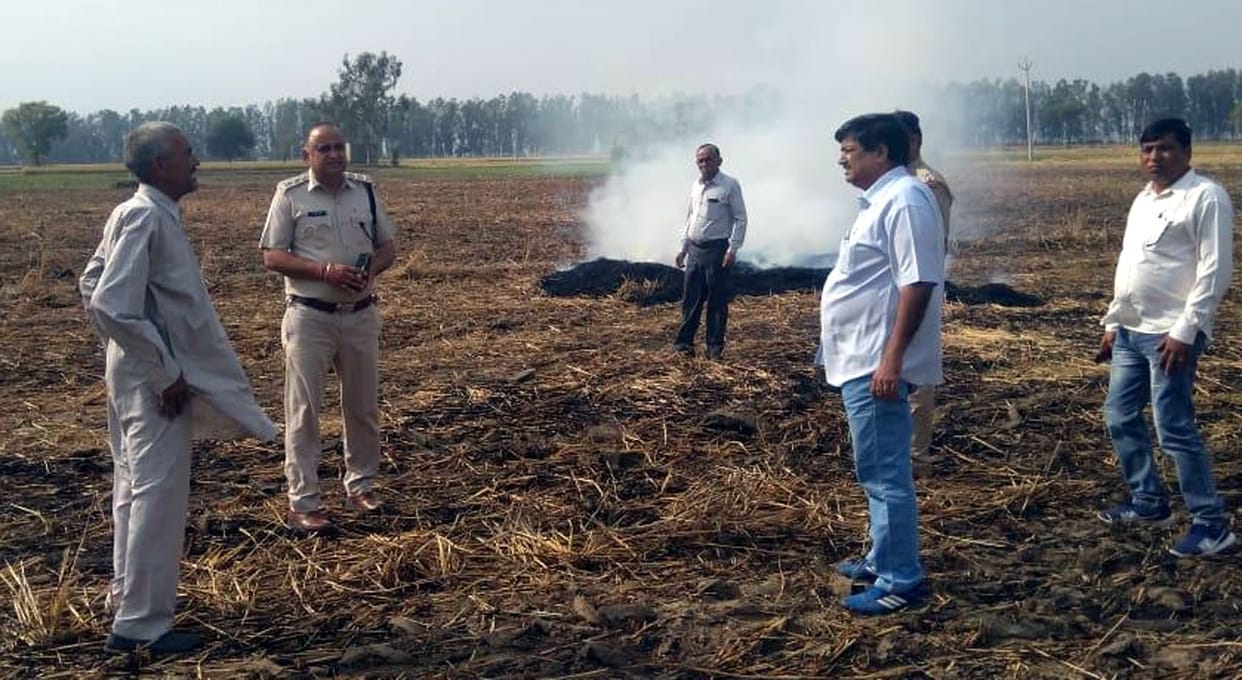 burning stubble found in sdm inspection