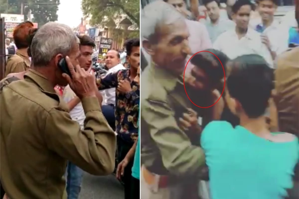 stockers tease Three football players in Meerut ,girls beat them on the road