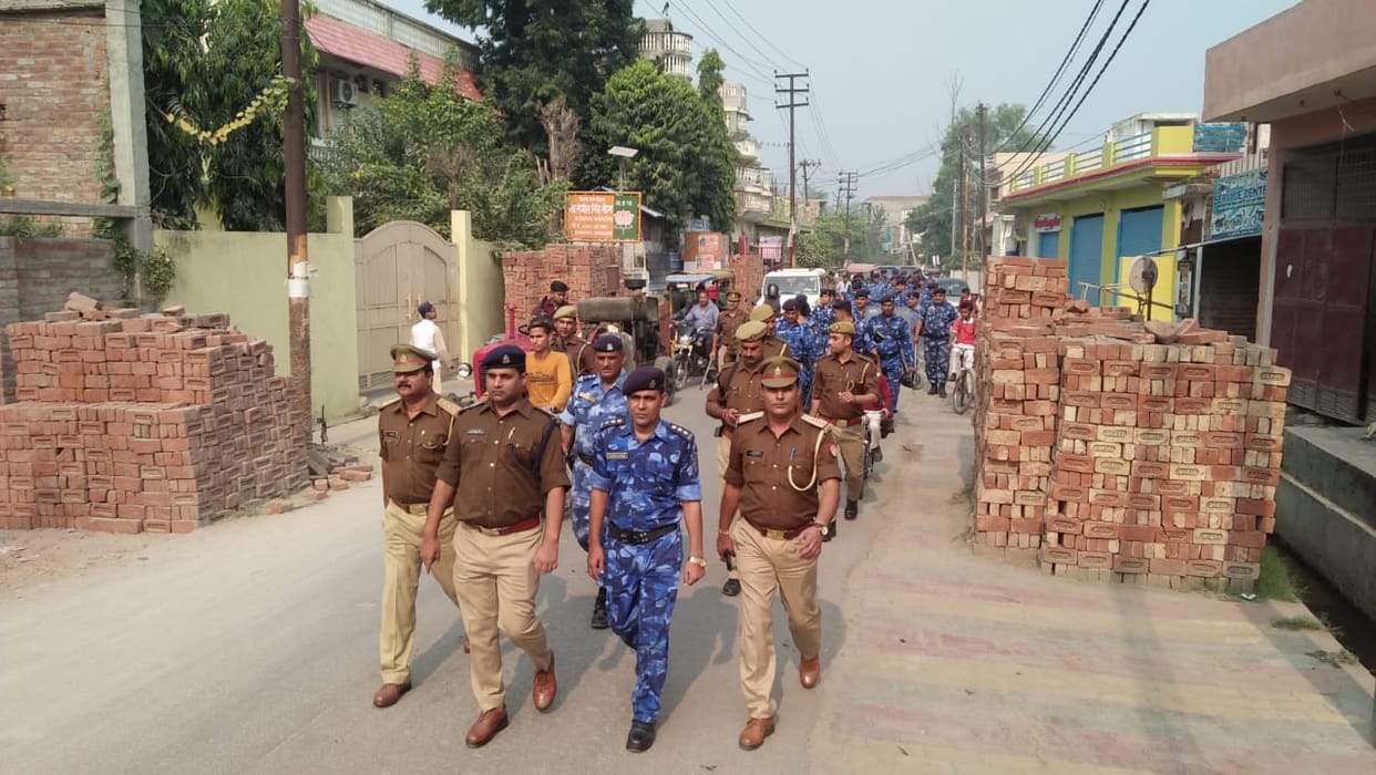 ayodhya case flag march