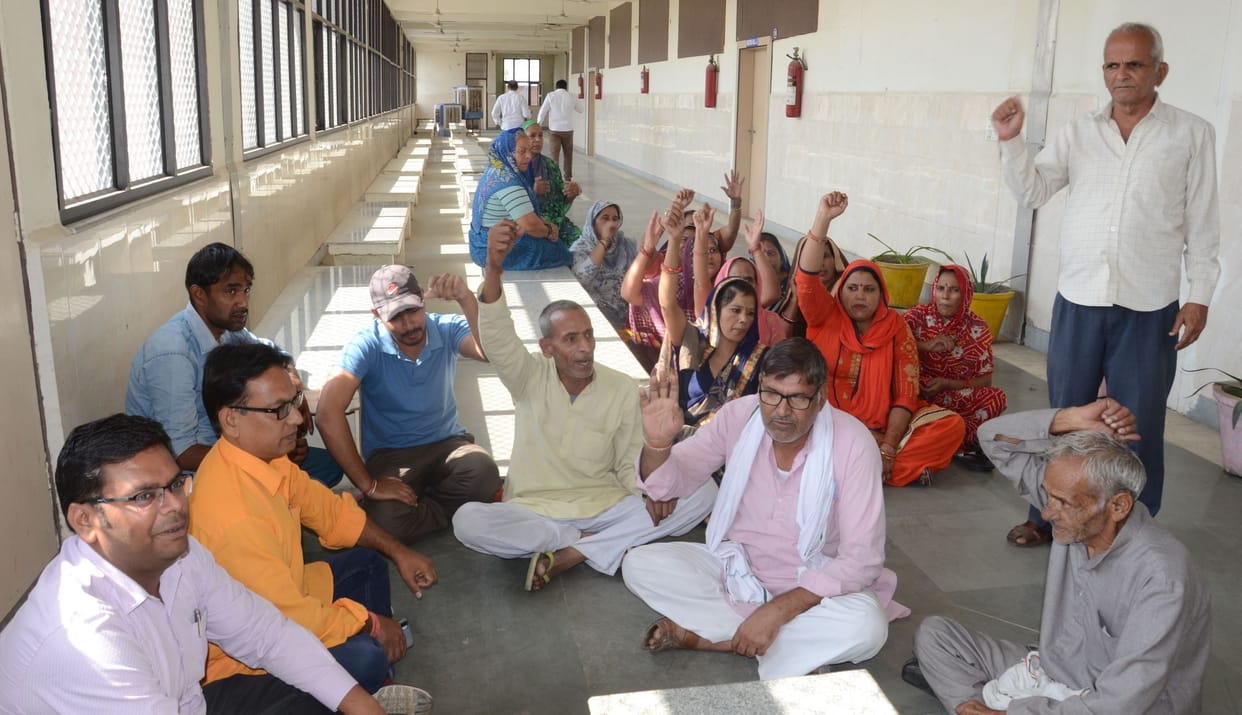 Did not meet DC, Gandhi natives sitting on dharna outside office
