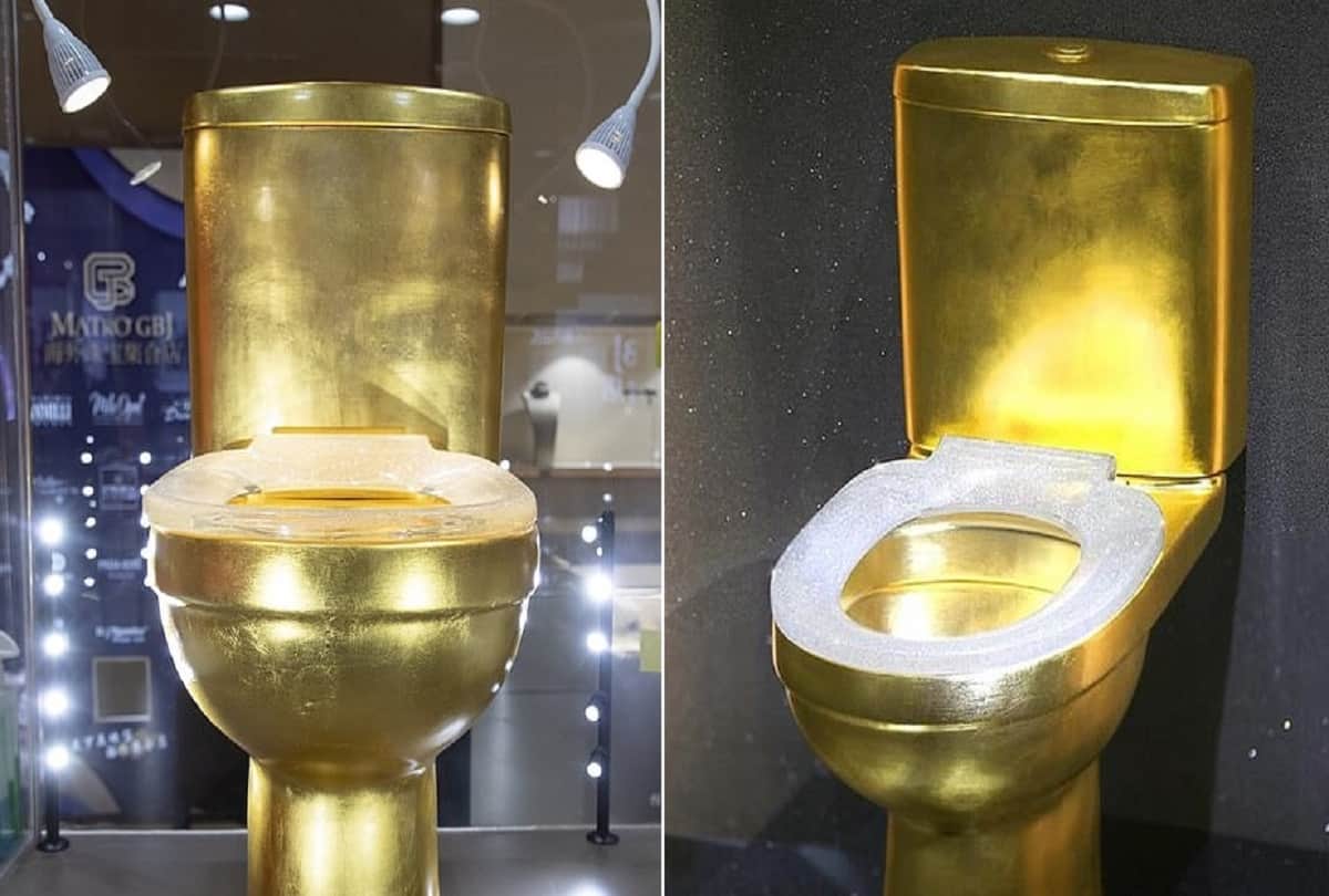 Luxurious Gold Toilet studded with more than 40000 diamonds spotted at trade fair in china
