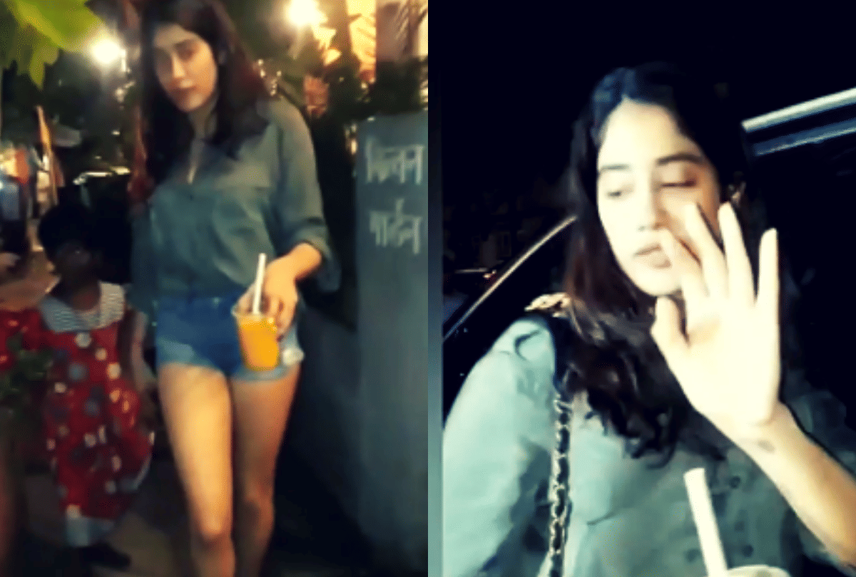 Janhvi Kapoor ask to paparazzi to turn off camera and than she helps a poor girl