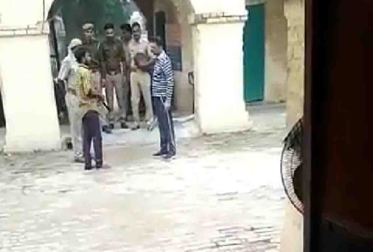 man brutally beaten in police station by police officer