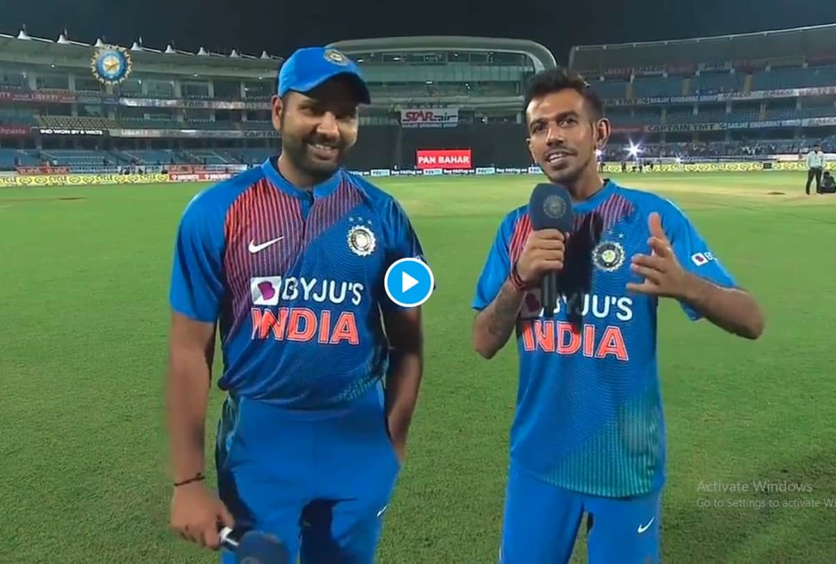Rohit sharma says to Chahal  you dont need big muscles to hit sixes in a match