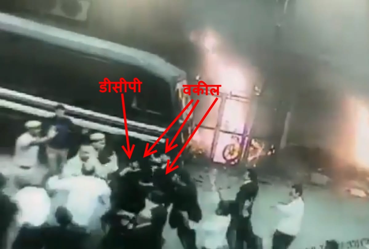 Tis Hazari CCTV footage of DCP Monika Bhardwaj pleading before lawyers to stop violence but no use