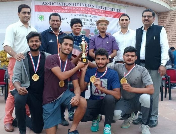 pu chandigarh and du won inter university tennis tournament