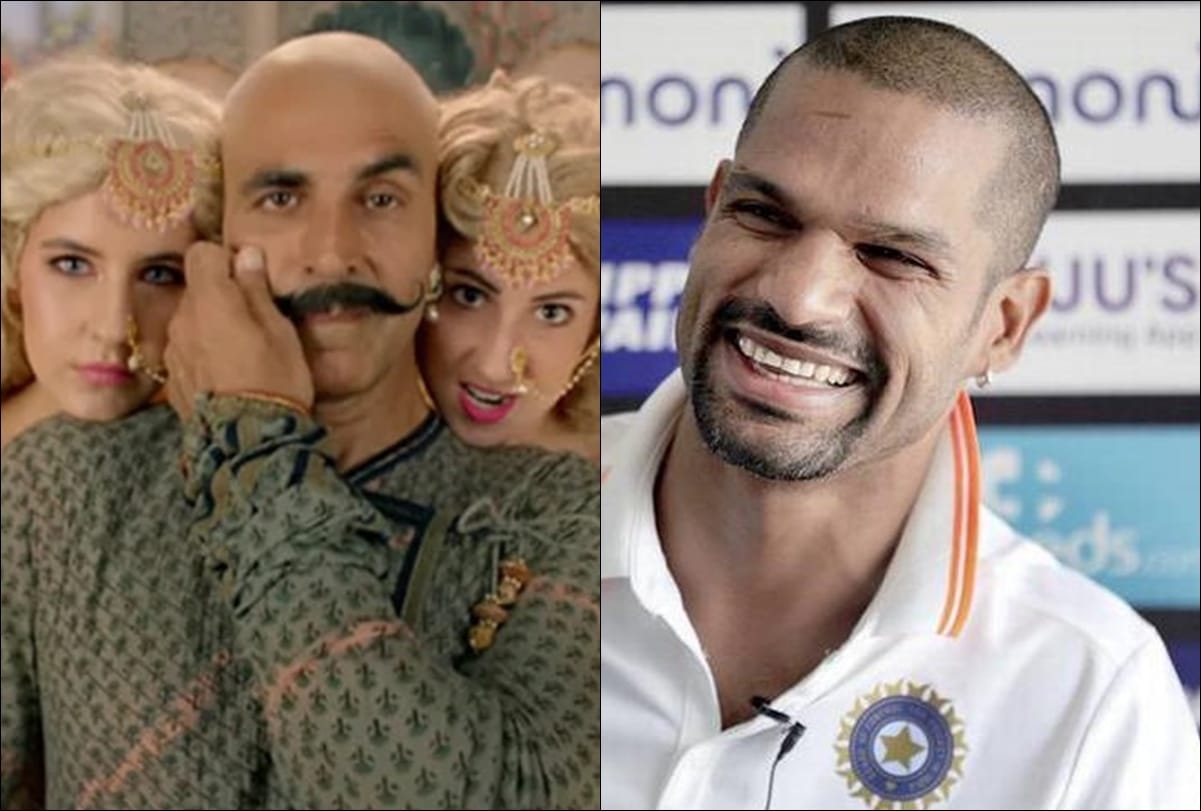 Bhuvneshwar Kumar trolls shikhar dhawan for mimicking akshay kumar bala character in housefull four