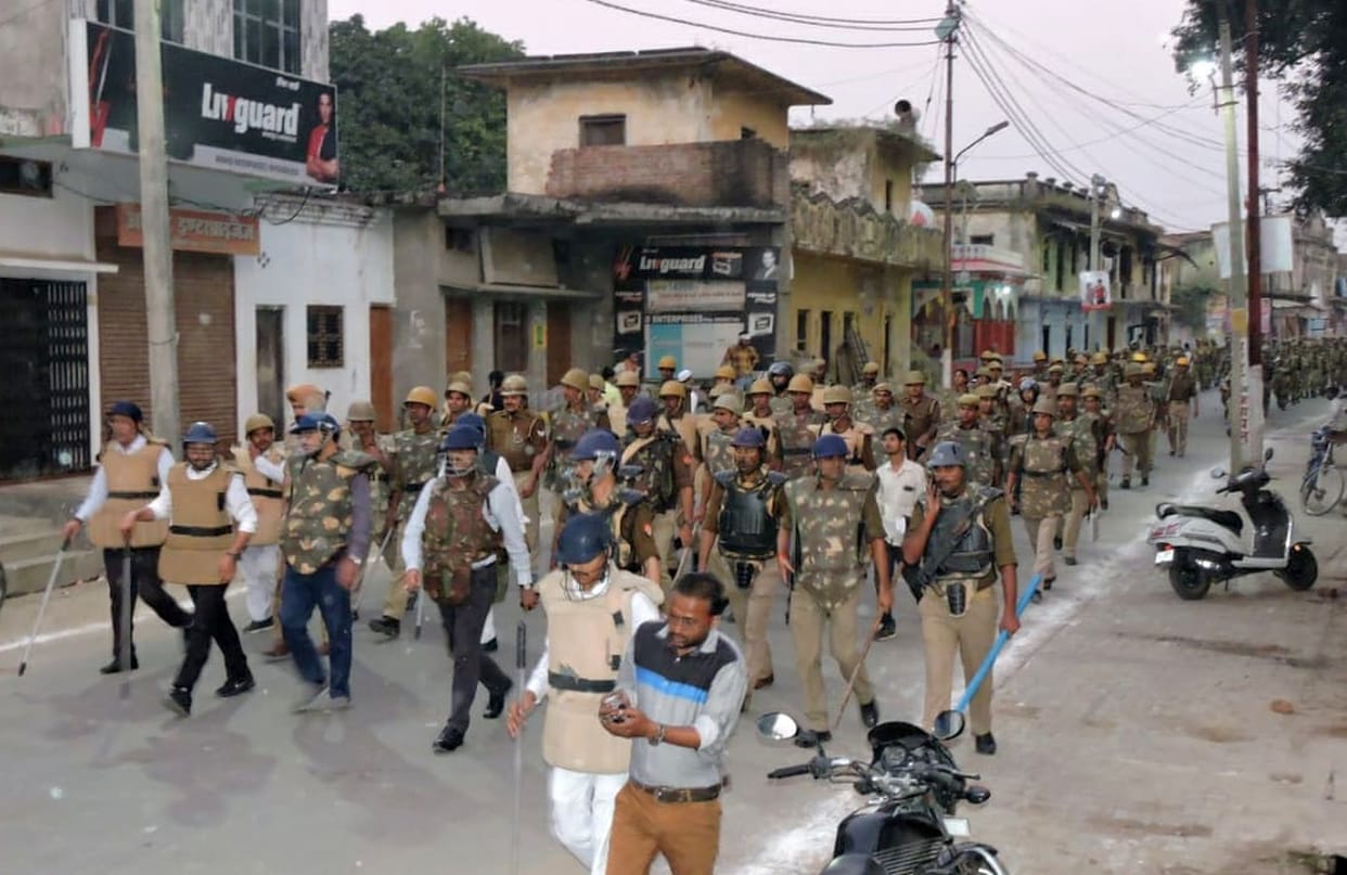 police root march in tanda