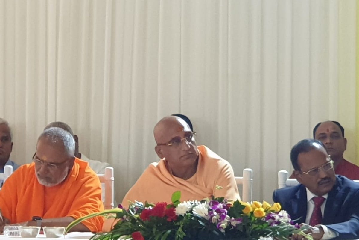 Baba Ramdev, Swami Parmatmanand, Maulana Kalbe Jawad are at Ajit Doval residence for meeting